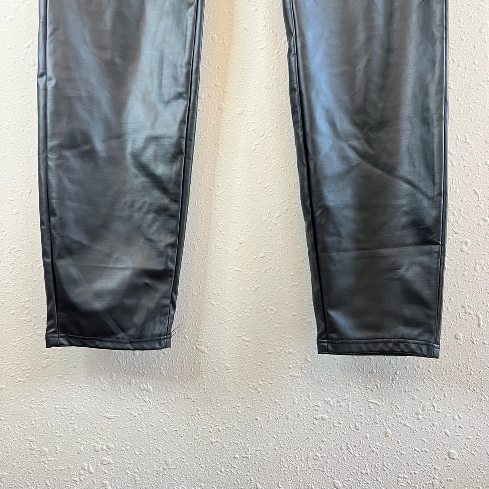 Zara Black Faux Leather Leggings - Picture 7 of 10